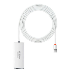 Hub 4w1 Baseus Lite Series Usb Do 4x Usb 3.0 2m (biały)