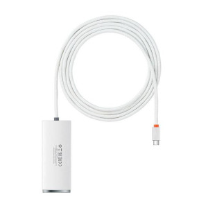 Hub 4w1 Baseus Lite Series Usb-c Do 4x Usb 3.0 + Usb-c, 2m (biały)