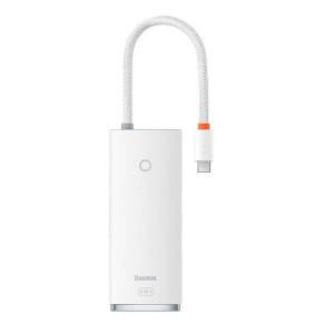 Hub 5w1 Baseus Lite Series Usb-c Do 3x Usb 3.0 + Usb-c + Hdmi (biały)