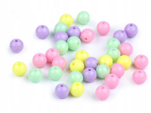 Koraliki Plastikowe Color Mix3 - 8mm 20szt
