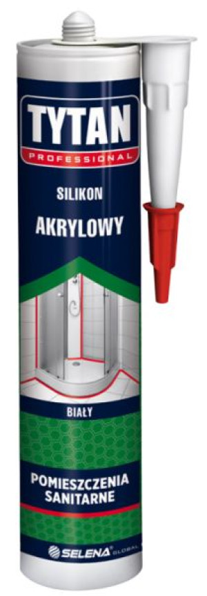 Tytan Silikon akrylowy malowalny biały 280ml