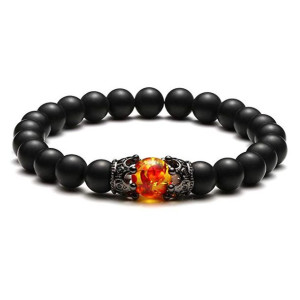 Bransoletka Męska Z Naturalnego Kamienia - Black Energy