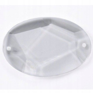 Owale Plastik Przezroczyste 26x40mm 2szt