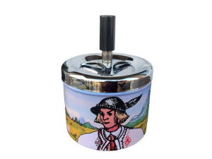 Popielniczka Obrotowa Bezdymna Metalowa Zamykana