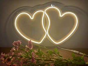 Dwa SERCA podświetlane Neon 90x56 cm