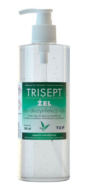 Polfa TRISPET Żel do higienicznej dezynfekcji rąk EUKALIPTUS 500 ml