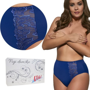 Figi Viki 584 Viola koronka chabrowe XL