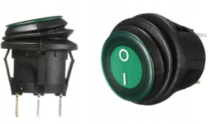 Przełącznik hermetyczny 12V okrągły 3pin ON-OFF