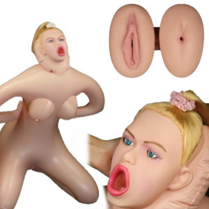 Sex Dmuchana Lalka 3D Piersi Masturbator 3 otwory