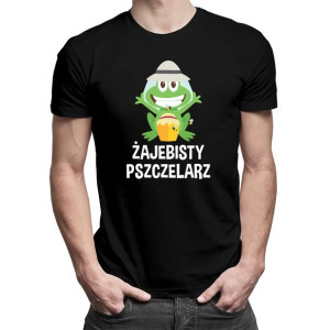 Żajebisty pszczelarz - męska koszulka z nadrukiem dla pszczelarza