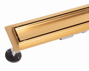 Garmand łazienkowy odpływ liniowy złoty 600