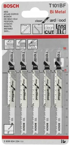 Brzeszczot Do Wyrzynarki T101bf 5 Szt 2608634234 Bosch