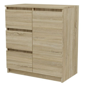 Nowoczesna Komoda Malaga 1d3s Dąb Sonoma 70cm