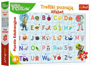 Puzzle 30 elementów- Trefiki poznają alfabet TREFL