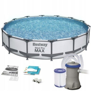 Basen stelażowy 366x76 Bestway Stee Pro Max 8w1