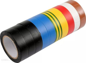 Taśma izolacyjna mix kolor 15mm/10m 10szt