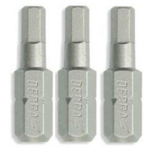 Dedra Końcówki Wkrętakowe Hex H6 X 25mm 3 Szt/opak 18a04h60-03