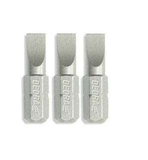 Dedra Końcówki Wkrętakowe Płaskie 5,5mm 25mm 3 Szt/opak 18a00sl550-03