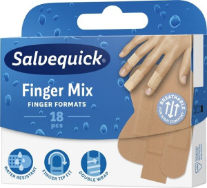 SALVEQUICK Elastyczne plastry Finger Mix w różnych rozmiarach 18szt