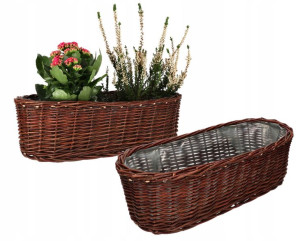 2 Doniczki Osłonki Wiklinowe Koszyk Na Kwiaty 50cm