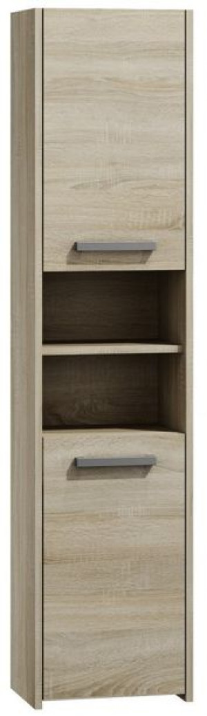 Szafka Łazienkowa Regał Słupek 40cm 6 Półek Sonoma