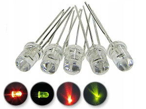 Dioda led 10mm dwukolorowa czerwono żółta 10szt