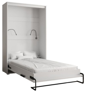 Łóżko w szafie, półkotapczan HOME 120 pionowy, 120x200, 4 kolory wstawek