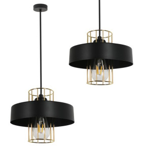 Lampa Wisząca W Stylu Loft Estella 1B Czarna Metal