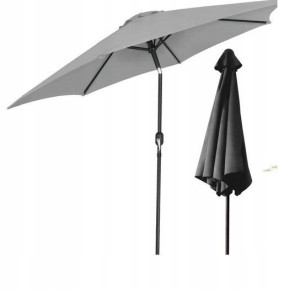 Parasol ogrodowy 3M na korbę skośny szary