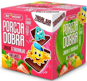 Kostka z niespodzianką - listek Jabłka i Truskawki przekąska Bez Cukru - Po