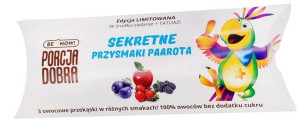 Trzypak owocowych przekąsek + tatuaż Bez Cukru listki baton 3x 16g - Porcja