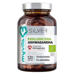 Ashwagandha BIO  KSM-66 Myvita (120 kap) Standaryzowana 5% witanolidów