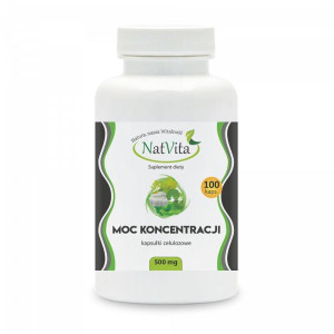 Moc koncentracji (Brahmi, Ginkgo Biloba, Gotu kola) 500mg NatVita (100kps)