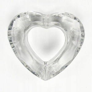 Serce Plastik Przezroczyste 28x25mm 4szt
