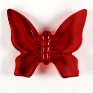 Motyl Plastik Bordowy 35x42mm 1szt