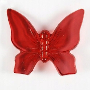 Motyl Plastik Czerwony 35x42mm 1szt