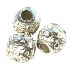 Wazy Plastik Srebrne 8mm 8szt