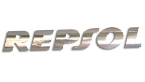Wycinana naklejka REPSOL chrom