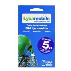 Karta Startowa Lycamobile 5 Zł