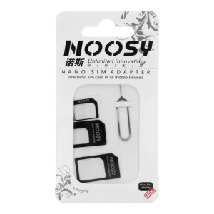 Zestaw Adapterów Nano Sim/micro,micro Sim I Nano/sim (noosy 3w1) Czarny