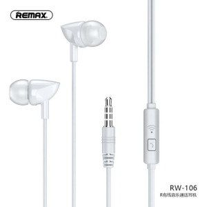 Remax Zestaw Słuchawkowy / Słuchawki Rw-106 Białe