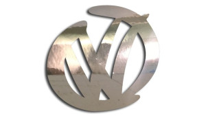 Wycinana naklejka VOLKSWAGEN logo chrom