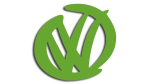 Wycinana naklejka VOLKSWAGEN logo jasny zielony