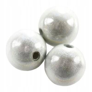 Koraliki Miracle Srebrne 12mm 2szt