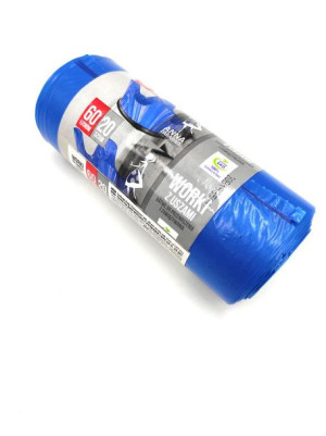 AZ Worki na śmieci z uszami  60L 20szt. niebieskie (LDPE)