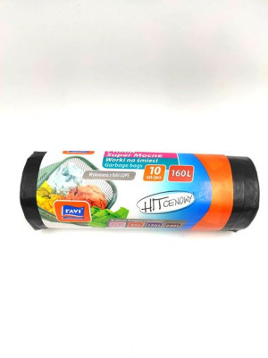Worki na śmieci Prima 160l LDPE czarne, 10 szt.