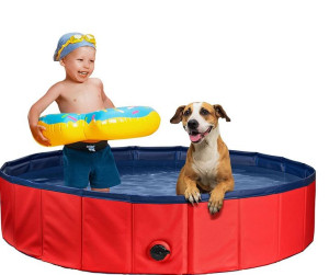 Basen brodzik dla psa dzieci 120x30cm PVC składany