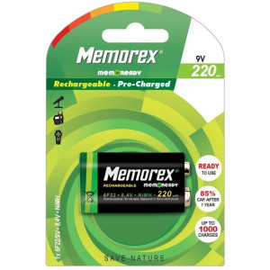 Akumulatorki Ni-MH Memorex - wysoka wydajność 9V