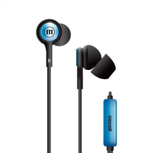 Maxell Earphones In-tips In Ear Stereo With Microphone Blue 304013.00.cn