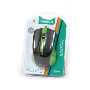 Mysz Optyczna 1000dpi Om-05g Czarno-zielony
